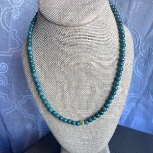 Blue water jade necklace 27’